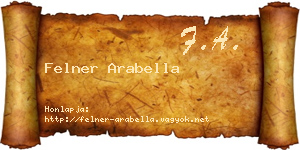 Felner Arabella névjegykártya
